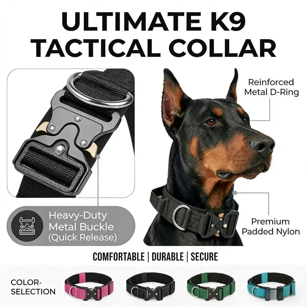 Tactical Pet Collar with Handle