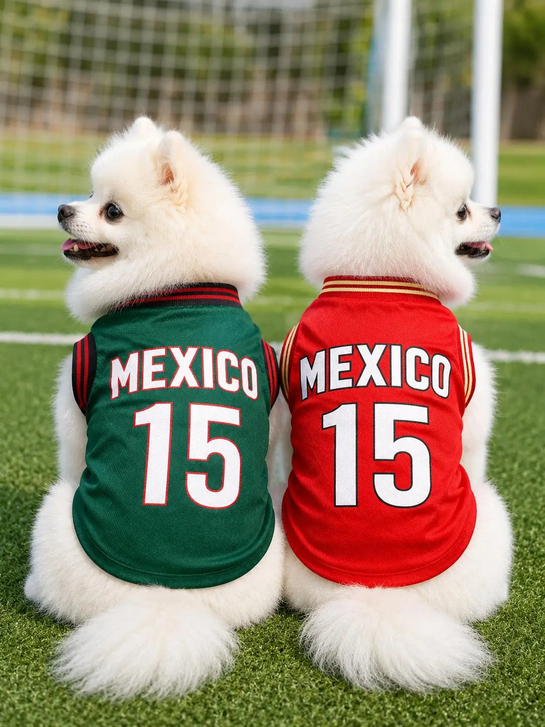 Pet Sports Jersey for Dogs and Cats - Lightweight Breathable Sleeveless Mesh Vest, Stylish Soccer-Inspired Outfit for Small to Medium Pets, Ideal for Parties, Photos, Walks, and Game Day