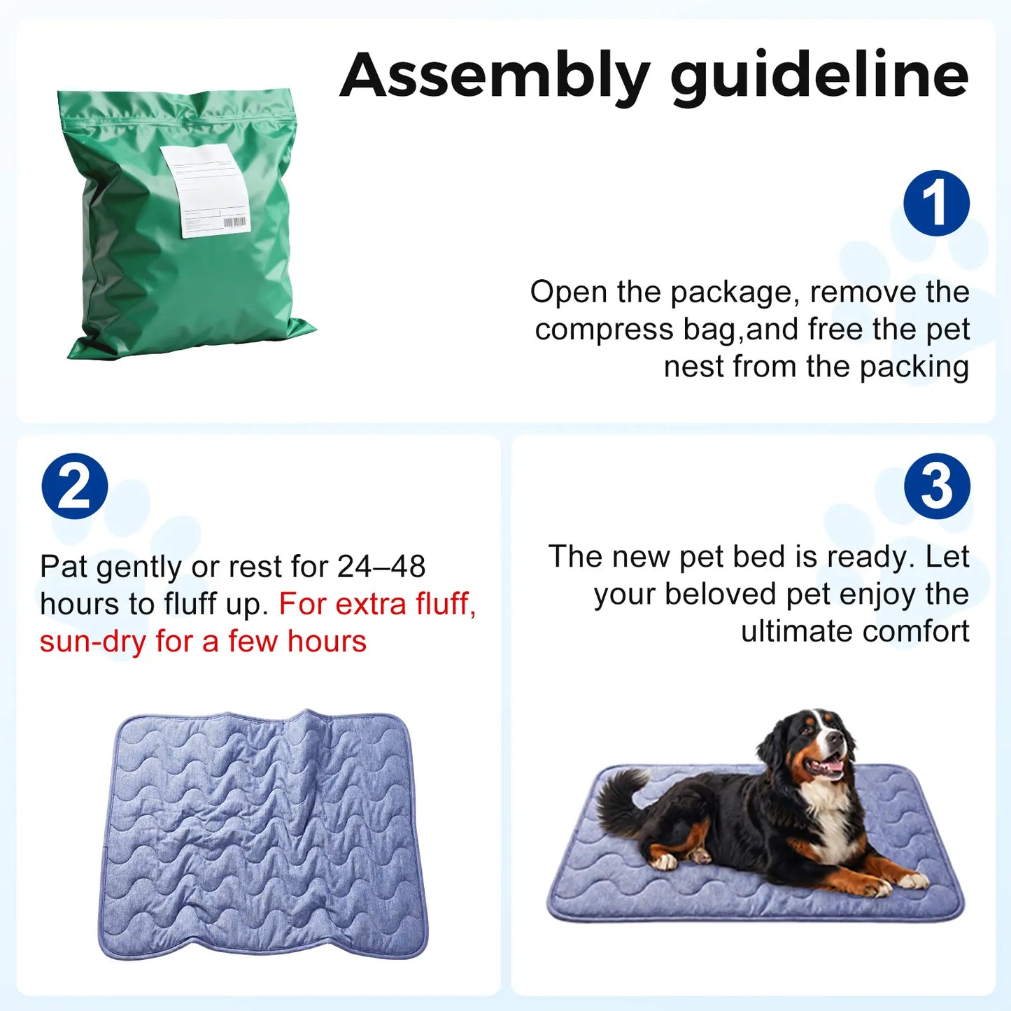 Dog Cooling Pad - Petfeet Thin & Thick Variants, Q-MAX>0.4, Washable, Gel-Free & Electric-Free, Non-Slip Nylon, Geometric & Classic Patterns, Suitable for Outdoor/Tiled Use, Summer Crate Bed for Large Dogs