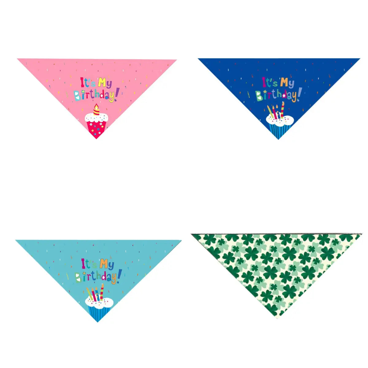 Set of 4 American Flag-Themed Pet Bandanas, Adjustable Polyester Scarves for Dogs and Cats, Ideal for 4th of July and Everyday Use