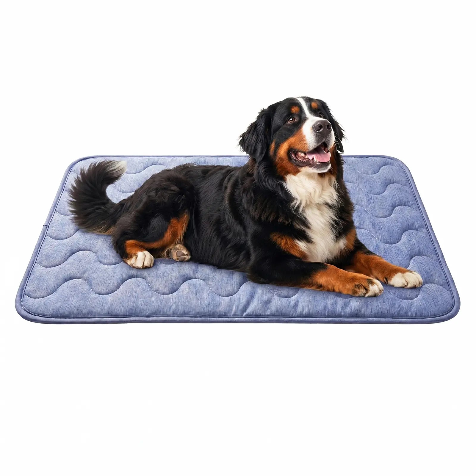 Dog Cooling Pad - Petfeet Thin & Thick Variants, Q-MAX>0.4, Washable, Gel-Free & Electric-Free, Non-Slip Nylon, Geometric & Classic Patterns, Suitable for Outdoor/Tiled Use, Summer Crate Bed for Large Dogs