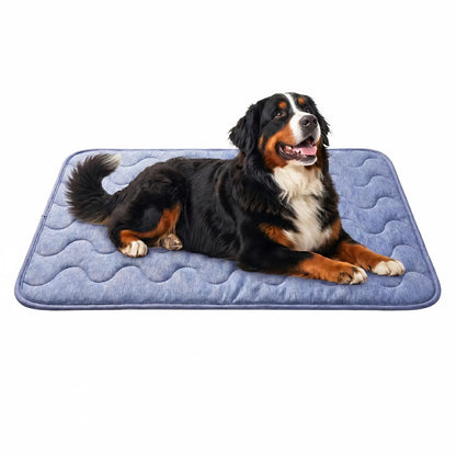 Dog Cooling Pad - Petfeet Thin & Thick Variants, Q-MAX>0.4, Washable, Gel-Free & Electric-Free, Non-Slip Nylon, Geometric & Classic Patterns, Suitable for Outdoor/Tiled Use, Summer Crate Bed for Large Dogs